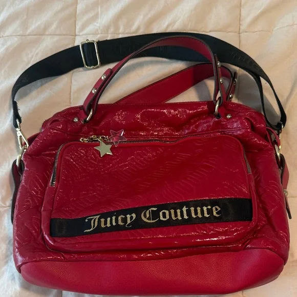 Juicy Couture Bold Red Shoulder/Crossbody Bag - Picture 1 of 5